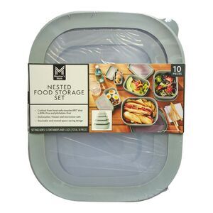 Member's Mark Ecoluxe Rectangular Food Storage Set, 10 Piece - Green